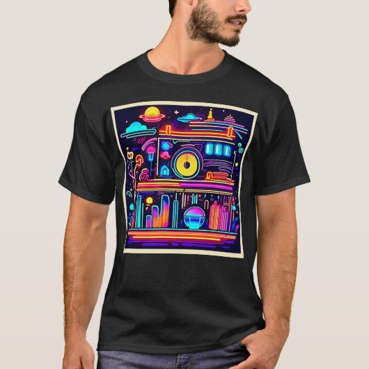 elektrische stadspuls t-shirt (Voorkant)