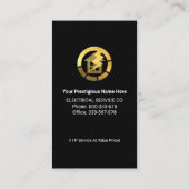 Elektrische stekker bedradingscircuit visitekaartje (Achterkant)