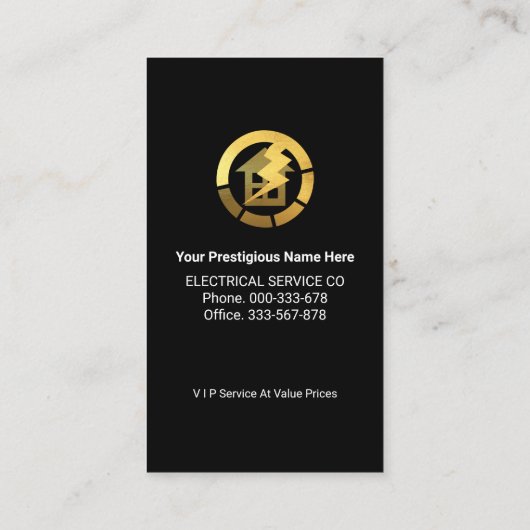 Elektrische stekker bedradingscircuit visitekaartje (Achterkant)