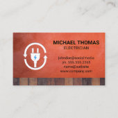 Elektrische stekker | Bouwpersoneel Visitekaartje (Voorkant)