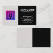 Elektrische Stekker | Elektricien Icoon Visitekaartje (Voorkant / Achterkant)