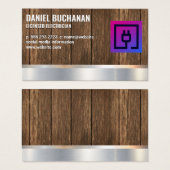 Elektrische stekker | Elektrisch | Houtmetaal Visitekaartje (Voorkant /achterkant)