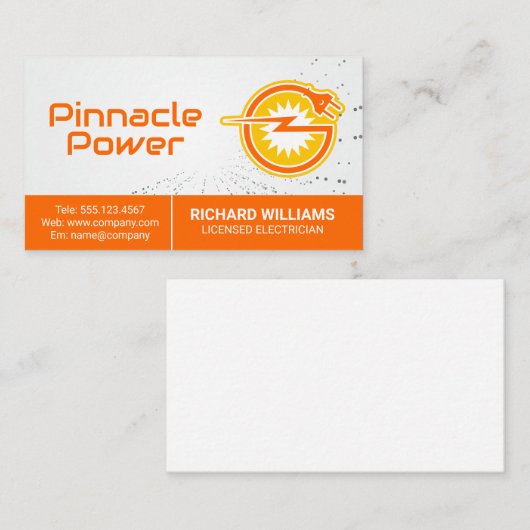 Elektrische Stekker | Energie Logo Visitekaartje (Voorkant / Achterkant)
