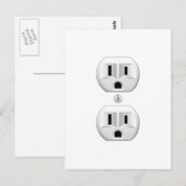 Elektrische stekker klikt u op Kleurdecor aanpasse Briefkaart (Voorkant / Achterkant)