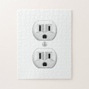 Elektrische stekker klikt u op Kleurdecor aanpasse Legpuzzel