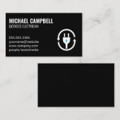 Elektrische stekker pictogram visitekaartje (Voorkant / Achterkant)