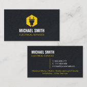 Elektrische stekker van de Elektrische Logo van de Visitekaartje (Voorkant / Achterkant)