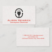 Elektrische stekker visitekaartje (Voorkant / Achterkant)