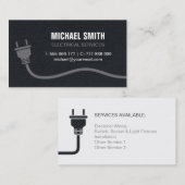 Elektrische stekker voor stekkers en draad visitekaartje (Voorkant / Achterkant)