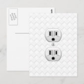 Elektrische stekker voor wandstopcontacten past di briefkaart (Voorkant / Achterkant)