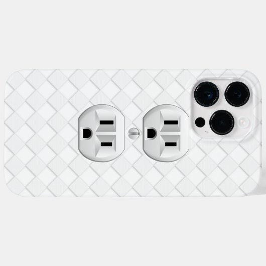 Elektrische stekker voor wandstopcontacten past di Case-Mate iPhone case (Achterkant (horizontaal))