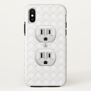 Elektrische stekker voor wandstopcontacten past di iPhone XS hoesje