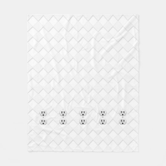 Elektrische stekker voor wandstopcontacten past di fleece deken (Voorkant)