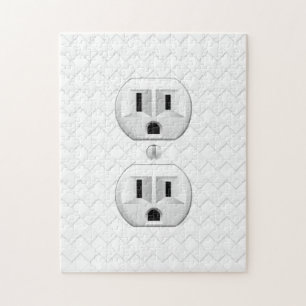Elektrische stekker voor wandstopcontacten past di legpuzzel