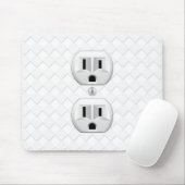 Elektrische stekker voor wandstopcontacten past di muismat (Met muis)