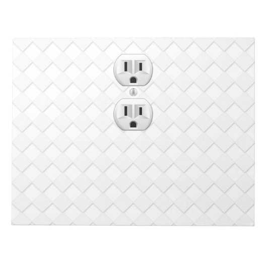 Elektrische stekker voor wandstopcontacten past di notitieblok (Voorkant)