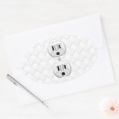 Elektrische stekker voor wandstopcontacten past di ovale sticker (Envelop)