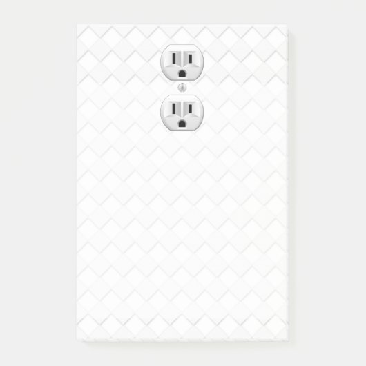 Elektrische stekker voor wandstopcontacten past di post-it® notes (Voorkant)
