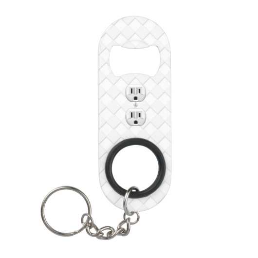 Elektrische stekker voor wandstopcontacten past di sleutelhanger flessenopener (Voorkant)