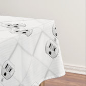 Elektrische stekker voor wandstopcontacten past di tafelkleed (Voorbeeld)