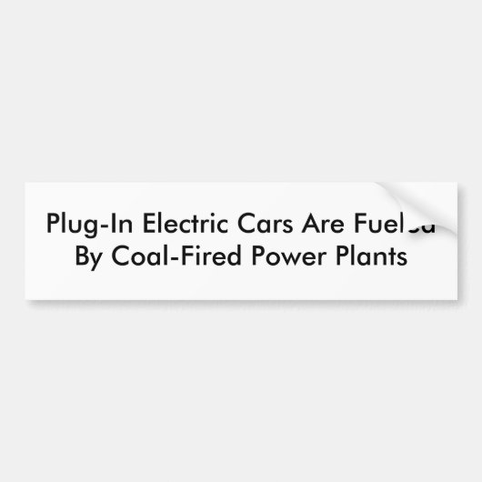 Elektrische stekkers bumpersticker (Voorkant)