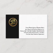 Elektrische stekkers Elektrische werken Visitekaartje (Achterkant)