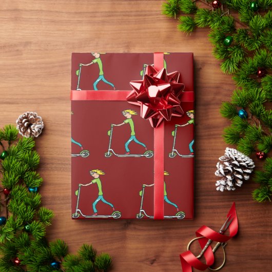 Elektrische Step Cadeaupapier (Feestdagen Geschenken)