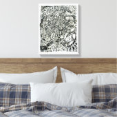 Elektrische Stoel, gemaakt door Brian Benson Canvas Afdruk (Insitu (Slaapkamer))