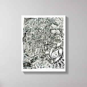 Elektrische Stoel, gemaakt door Brian Benson Canvas Afdruk