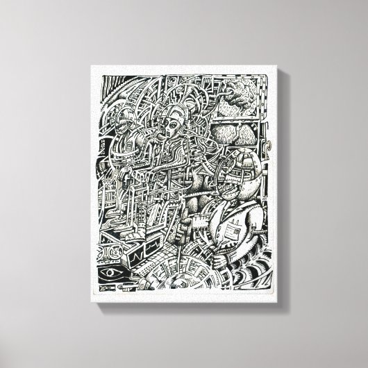 Elektrische Stoel, gemaakt door Brian Benson Canvas Afdruk (Voorkant)