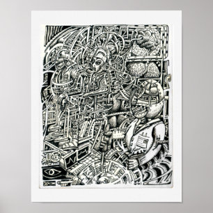 Elektrische Stoel, gemaakt door Brian Benson Poster