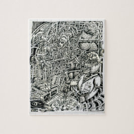 Elektrische Stoel of schok op het systeem Legpuzzel