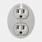 Elektrische stopaansluiting metalen ornament (Voorkant)