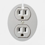 Elektrische stopaansluiting metalen ornament (Achterkant)