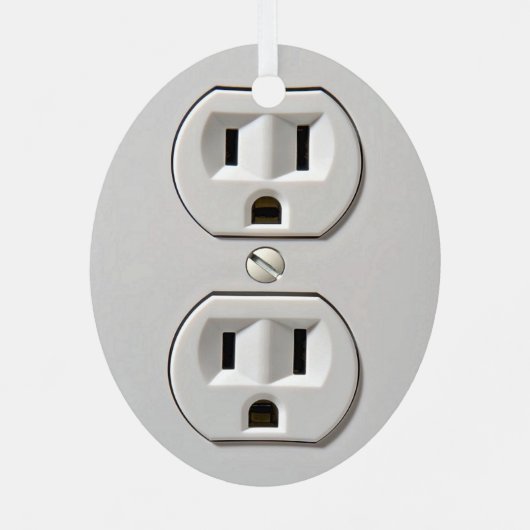 Elektrische stopaansluiting metalen ornament (Achterkant)