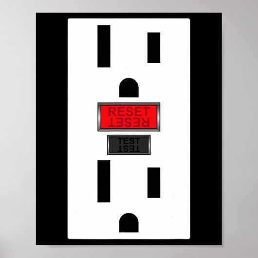 Elektrische stopcontact stopcontact grappig Hallow Poster (Voorkant)