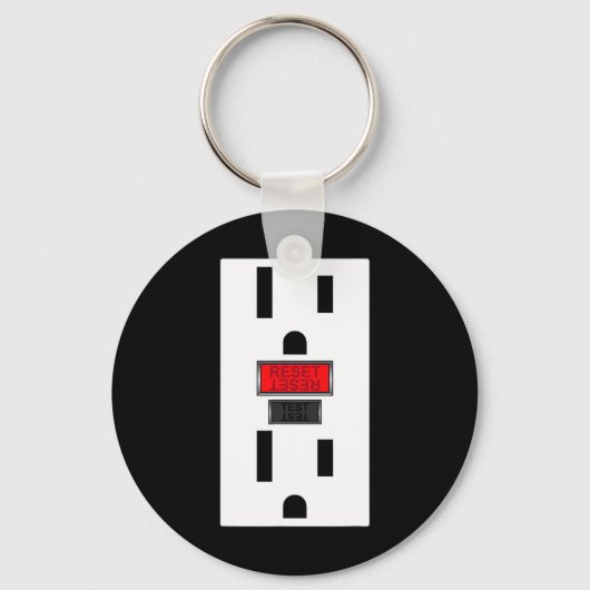 Elektrische stopcontact stopcontact grappig Hallow Sleutelhanger (Voorkant)