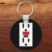 Elektrische stopcontact stopcontact grappig Hallow Sleutelhanger (Voorkant)
