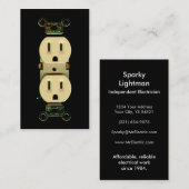 Elektrische stopcontacten voor elektriciteitsbedri visitekaartje (Voorkant / Achterkant)