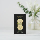 Elektrische stopcontacten voor elektriciteitsbedri visitekaartje (Staand voorkant)