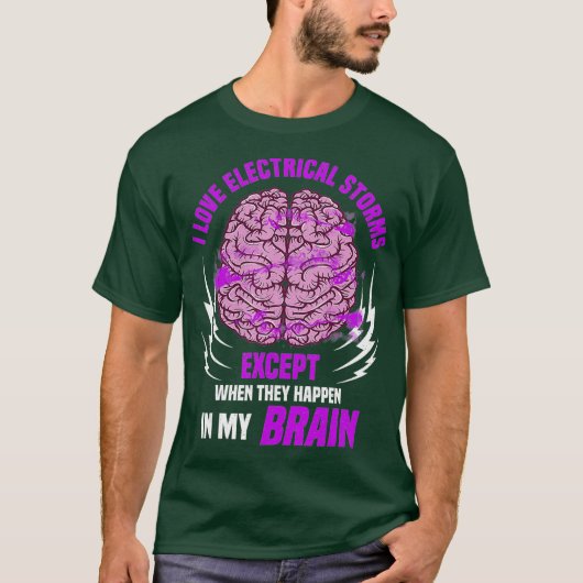 Elektrische Stormen Epilepsy Funny Epileptic T-shirt (Voorkant)