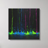 Elektrische stroom heldere verf druppelend ontwerp canvas afdruk (Voorkant)