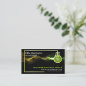 Elektrische stroom Lijst groene bliksem Visitekaartje (Staand voorkant)