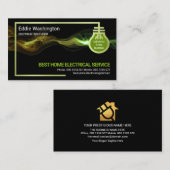 Elektrische stroom Lijst groene bliksem Visitekaartje (Voorkant / Achterkant)