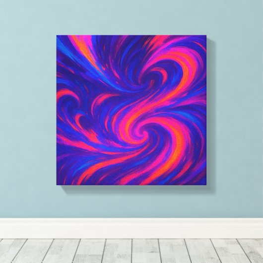 Elektrische stroom van dopamine in Abstracte beweg Canvas Afdruk (Insitu (Houten vloer))