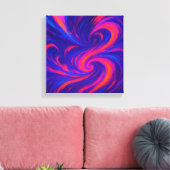 Elektrische stroom van dopamine in Abstracte beweg Canvas Afdruk (Insitu (Woonkamer))
