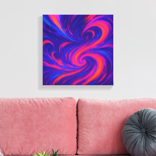 Elektrische stroom van dopamine in Abstracte beweg Canvas Afdruk (Insitu (Woonkamer))