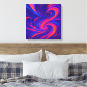 Elektrische stroom van dopamine in Abstracte beweg Canvas Afdruk (Insitu (Slaapkamer))