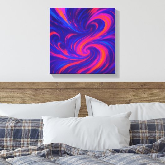 Elektrische stroom van dopamine in Abstracte beweg Canvas Afdruk (Insitu (Slaapkamer))