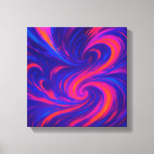 Elektrische stroom van dopamine in Abstracte beweg Canvas Afdruk